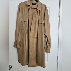 Equipment Women's Tan Leather Dress (Jacket), Size XL